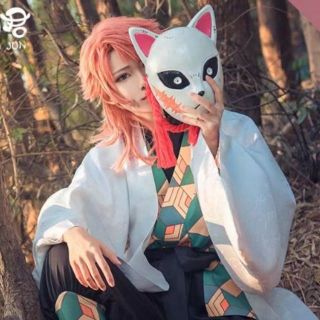 [order] Wig/tóc giả màu cam cosplay Sabito KnY Kimetsu no Yaiba