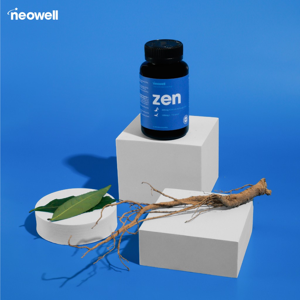 Viên uống ASHWAGANDHA sâm Ấn độ GIẢM CĂNG THẲNG, stress NeoWell Zen 45v | BigBuy360 - bigbuy360.vn