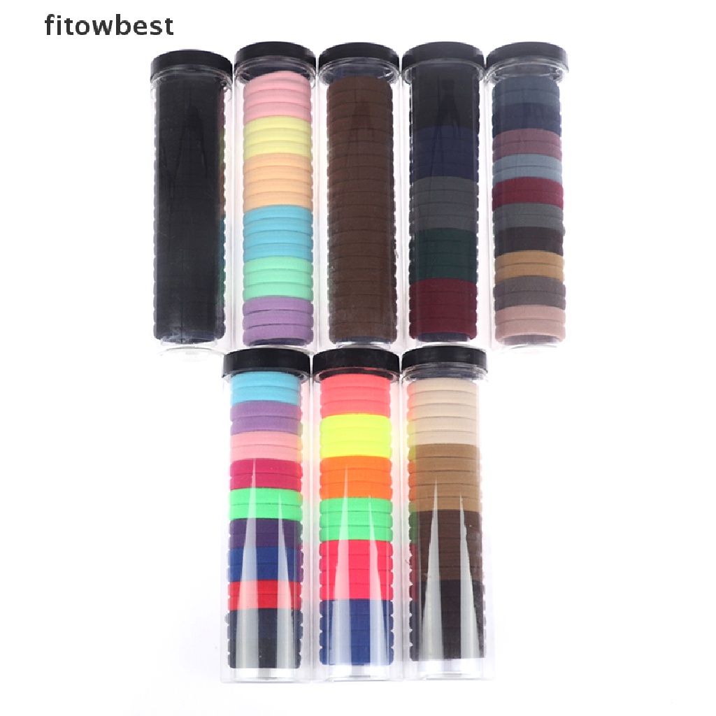 Bộ 20 dây cột tóc cao su GJCUTE co giãn nhiều màu sắc cho nữ