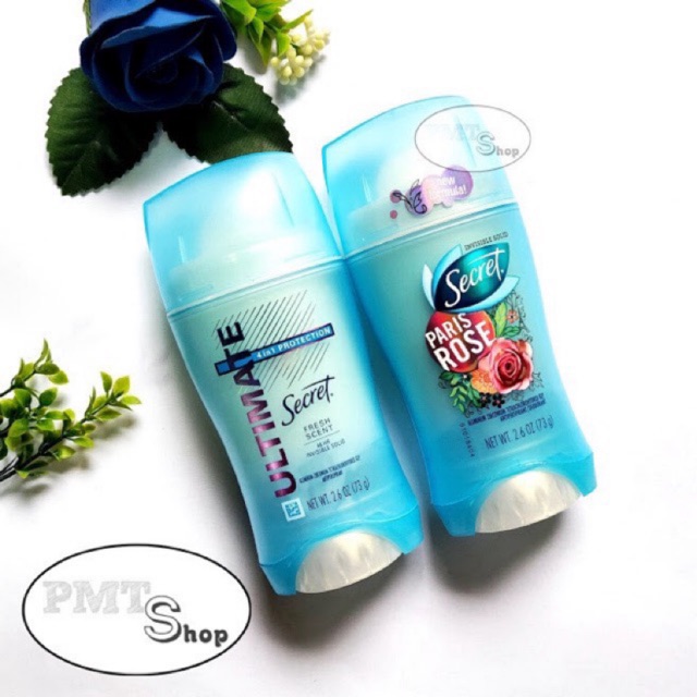 [USA] Lăn sáp khử mùi nữ Secret 73g Powder Fresh | Ultimate 4in1 | Paris Rose Invisible solid ngăn mồ hôi - Mỹ | BigBuy360 - bigbuy360.vn