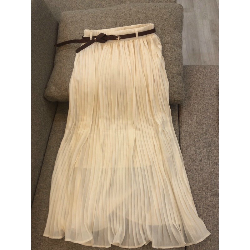 Chân váy dáng dài maxi ly nhỏ hàn quốc kèm đai CV3325 - NhiNhi Shop