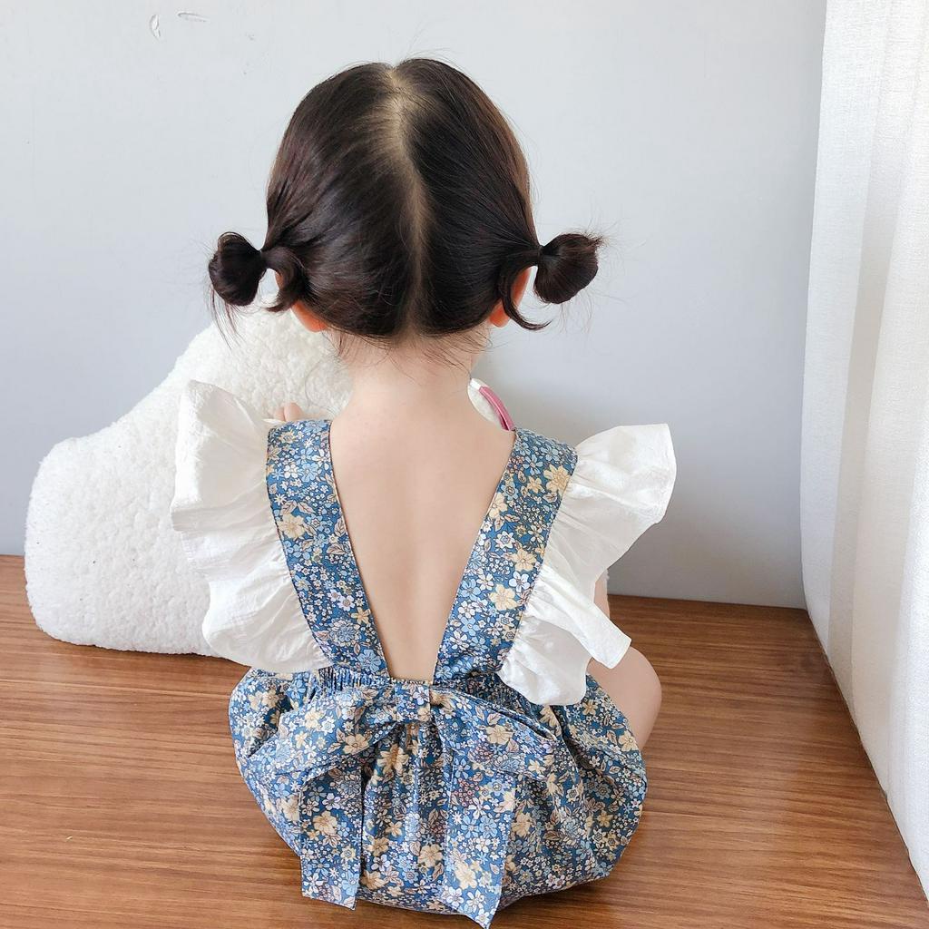 Áo liền quần in họa tiết thời trang đáng yêu cho bé gái