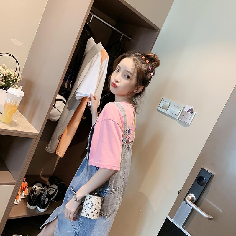 Đầm Yếm Denim Dáng Rộng Phong Cách Mori Hàn Quốc Thời Trang Mùa Hè Mới Cho Nữ