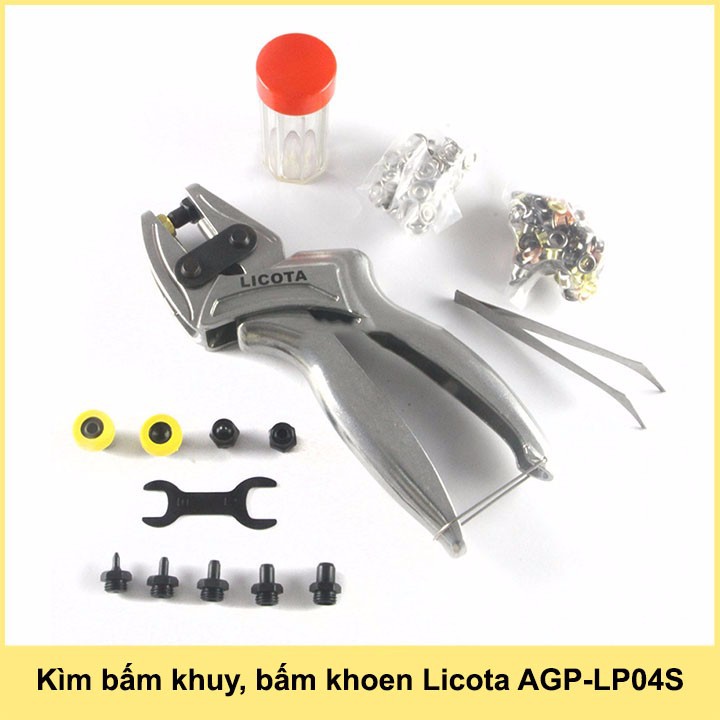 Kìm bấm khuy, bấm khoen, bấm lỗ đa năng Licota AGP-LP04S