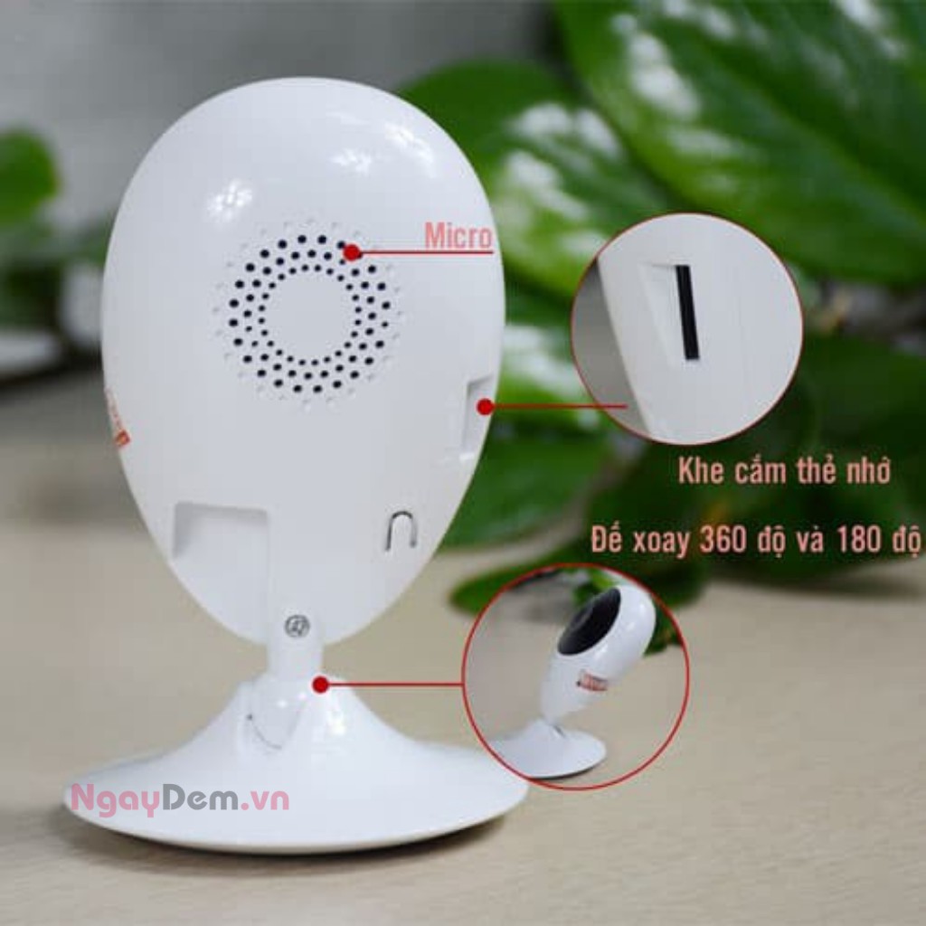 Camera Wi-Fi 1MP EZVIZ CV206 C2C HD 720P Góc Quay Rộng - Hàng chính hãng bảo hành 24 tháng