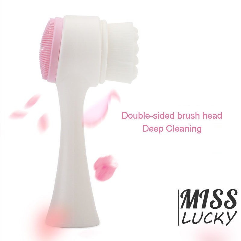 [Hàng mới về] Bàn chải hai mặt bằng chất liệu silicon 3d dùng để vệ sinh da mặt