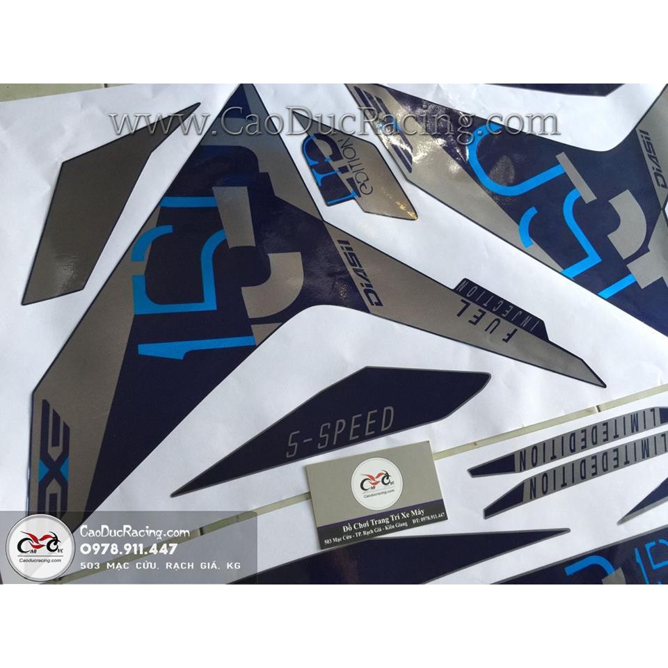 Tem zin ex150 bản giới hạn - Decal ánh kim camay - Gía sỉ sập sàn