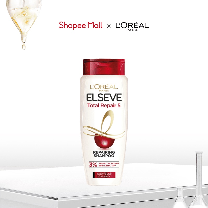 Dầu Gội Giúp Phục Hồi Tóc Hư Tổn L'oreal Paris Elseve Total 5 Filler Repairing 280ml/620ml