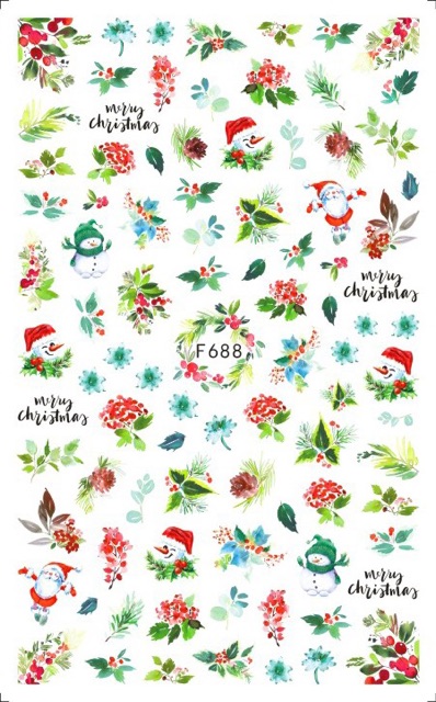 Sticker hình noel tết mẫu mới dán móng tay nail