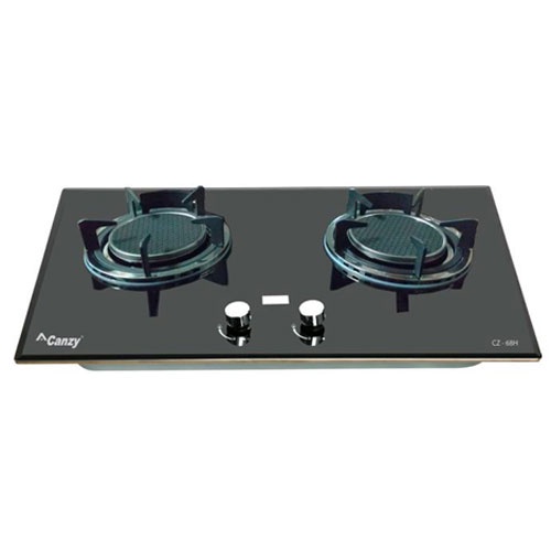 Bếp gas âm hồng ngoại Canzy CZ-68H - Kính cường lực 8mm, màu Đen, 750x430mm