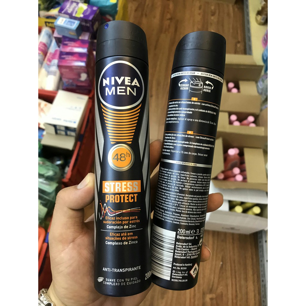 Xịt khử mùi Nivea Đức 200ml cho nam