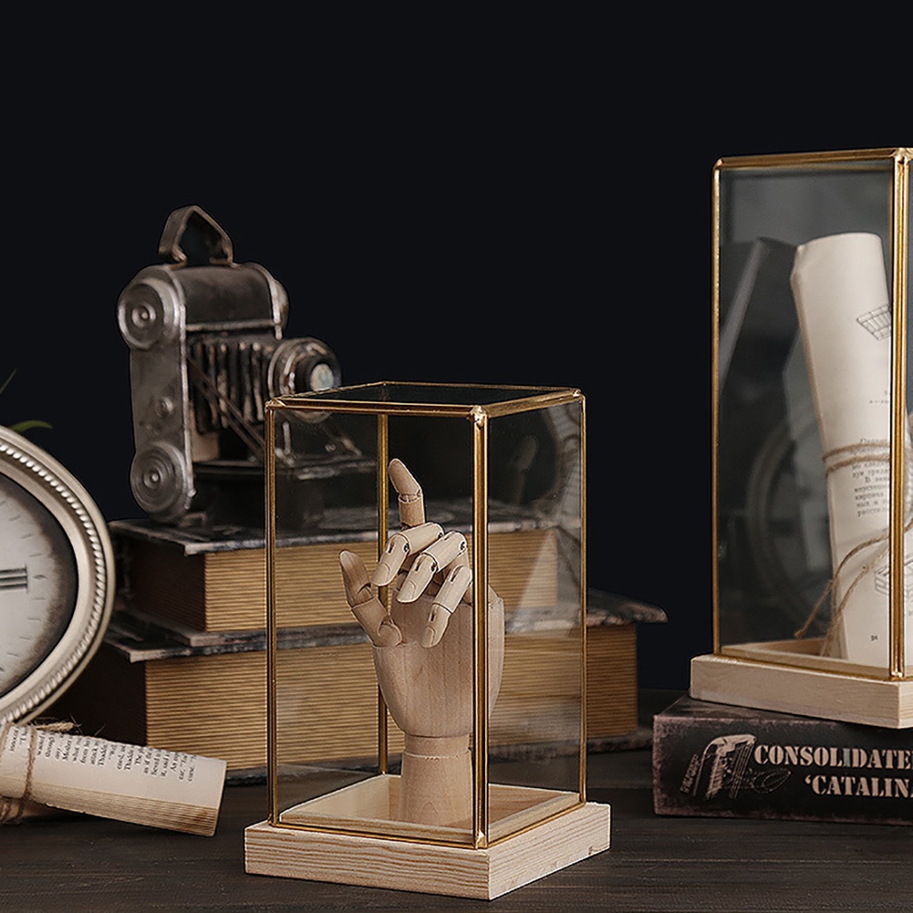 🔥𝐇𝐎𝐓 𝐃𝐄𝐀𝐋🔥Hộp Thủy Tinh Bắc Âu Trưng Bày Sản Phẩm Kiểu Vintage Cổ Điển MQ-072
