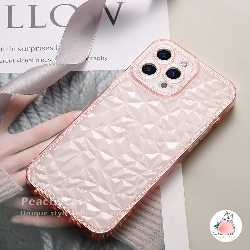 Ốp Điện Thoại TPU Mềm Trong Suốt Họa Tiết Kim Cương Sang Trọng Cho iPhone 13 12 Pro Max 11 Xr Xs Max X 7 8 6 Plus X 6G