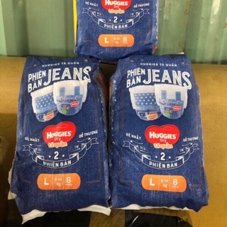 Combo 3goi bỉm quần Jean Huggies M8 miếng