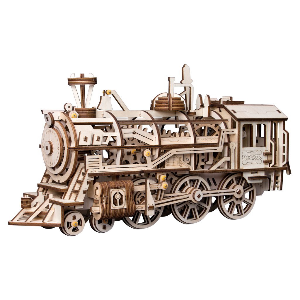 Mechanical Gears Locomotive - Đầu máy xe lửa chuyển động bằng các bánh răng Robotime