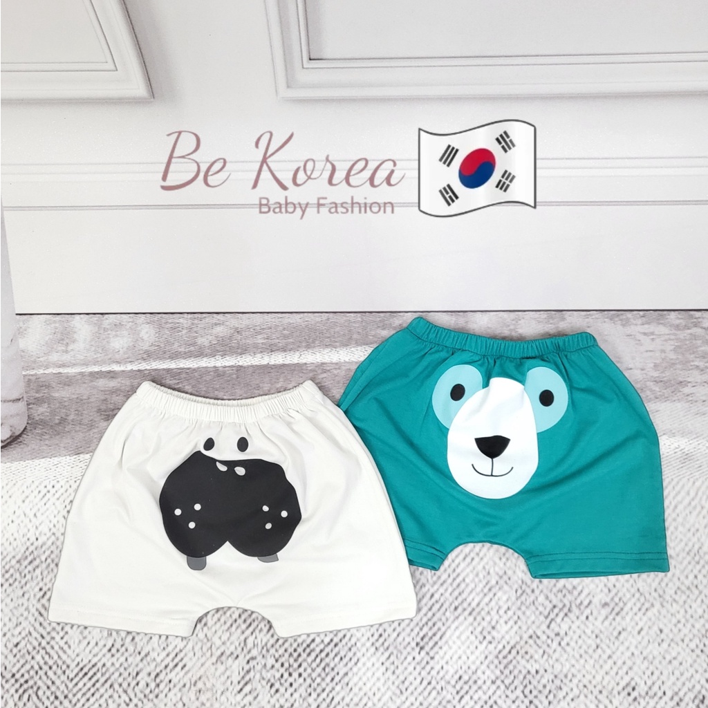 Quần Đùi Chất Cotton In Hình Thú CuTe Cho Bé Gái Bé Trai Từ 6-28kg( BE KOREA)