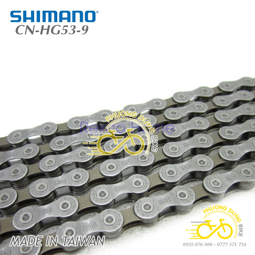 Xích sên xe đạp SHIMANO CN HG53 9 Speed - Hàng chính Hãng