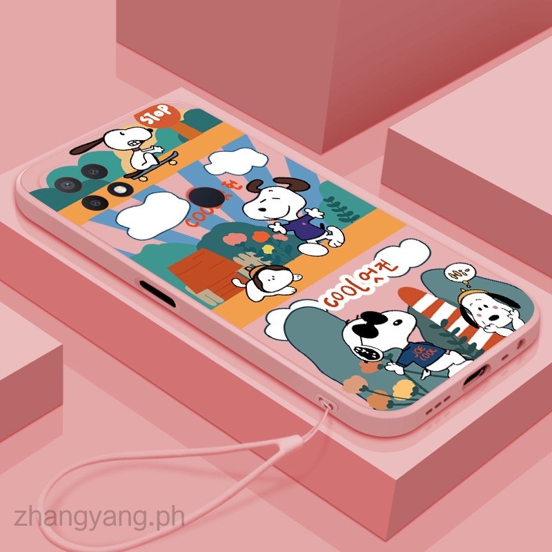 Ốp Điện Thoại Silicone In Hình Snoopy Đáng Yêu Cho Realme c25s c25 c12 c21y c25y c15 c21