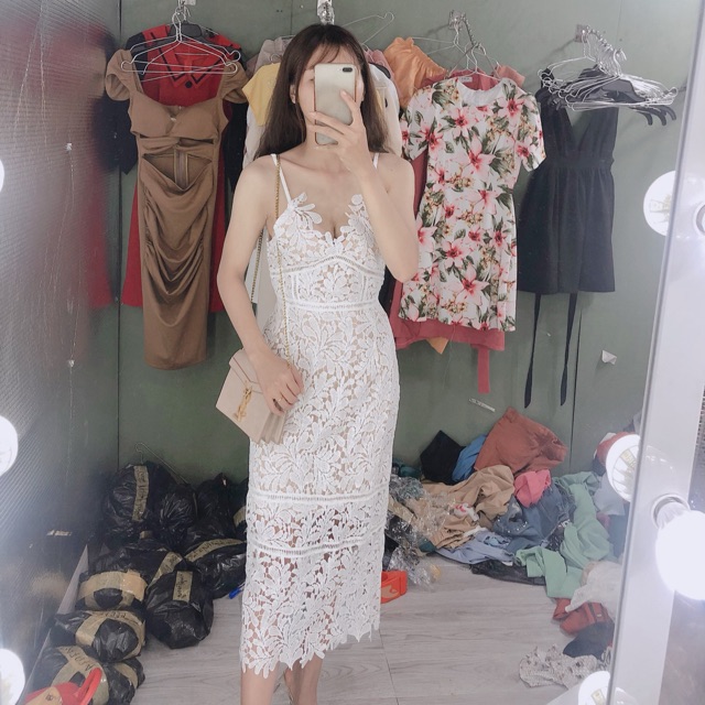 Váy ren dáng công sở