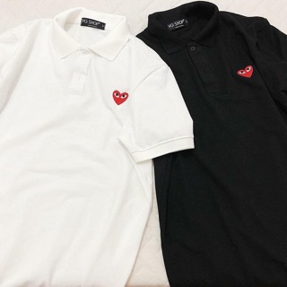 <Ảnh thật> Polo thêu tim