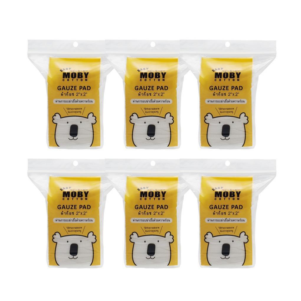Combo 06 Gói gạc rơ lưỡi Moby (50 miếng/gói) T1122