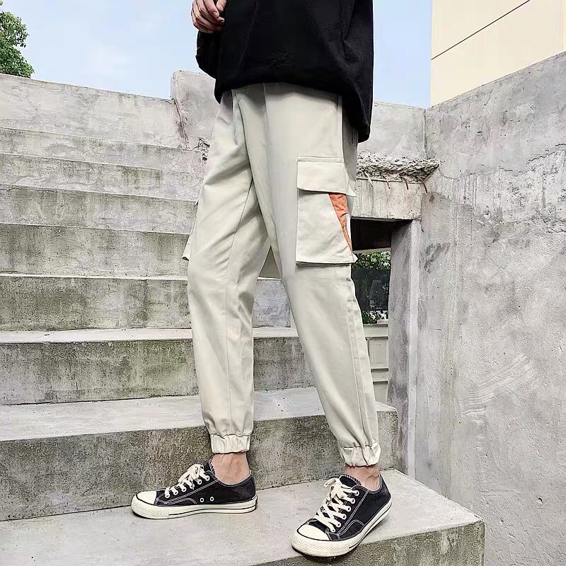 Quần jogger kaki túi hộp unisex số 7, nam nữ ulzzang Wind