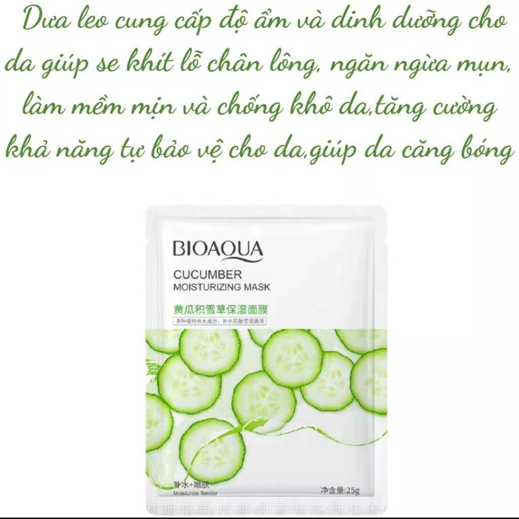 Mặt nạ giấy dưỡng da hoa quả Bioaqua,dưỡng trắng, cấp ẩm, phụ hợp với mọi loại da