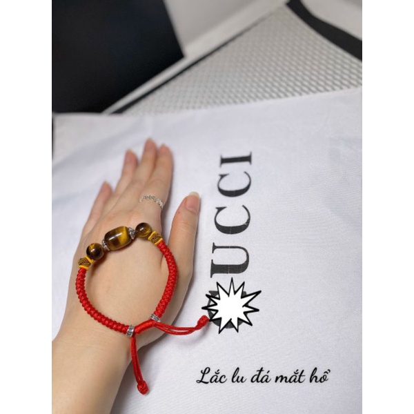 Vòng Tay Tết Dây Mix Charm Lu Thống M.hổ Vàng Nâu Phong Thủy