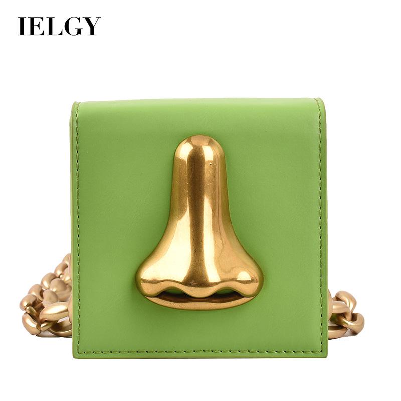 IELGY Túi Đeo Vai Hình Vuông Cỡ Nhỏ Phối Dây Xích Thời Trang Cho Nữ