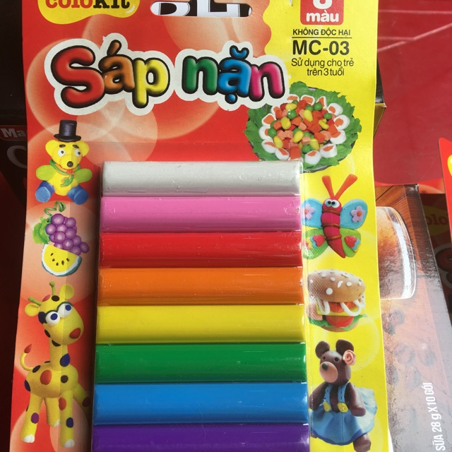 SÁP NẶN COLO KIT MC03 8 mau 100g