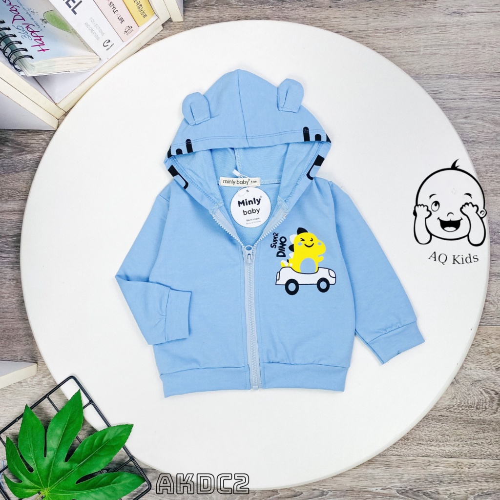 [BÉ 18-28kg] Áo Khoác Chống Nắng Minly Baby Vải Da Cá Dày Dặn, Phối Tai Thỏ Dễ Thương Size 130-170 Cho Bé Unibaby AKDC