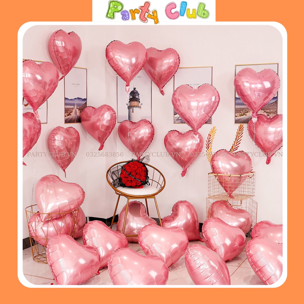 Bóng hình trái tim trang trí tiệc size 18 inch 45cm