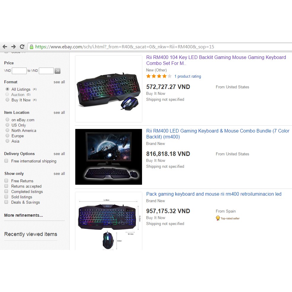 COMBO Chuột bàn phím Rii RK400 chơi game cho quán nét