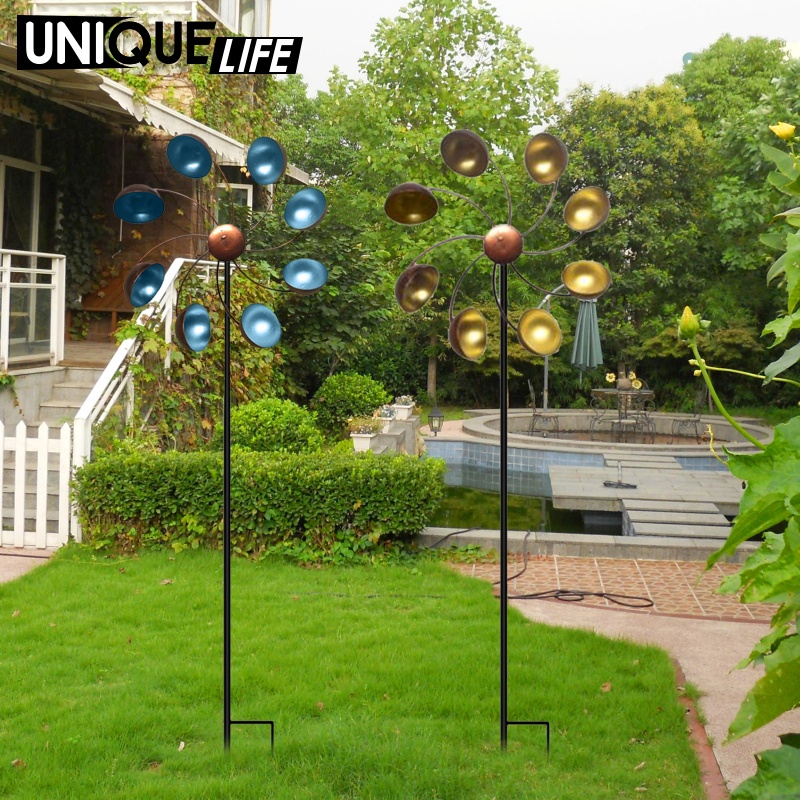 Cối Xay Gió Kim Loại Trang Trí Lối Đi Sân Vườn Thư Giãn Tâm Trạng