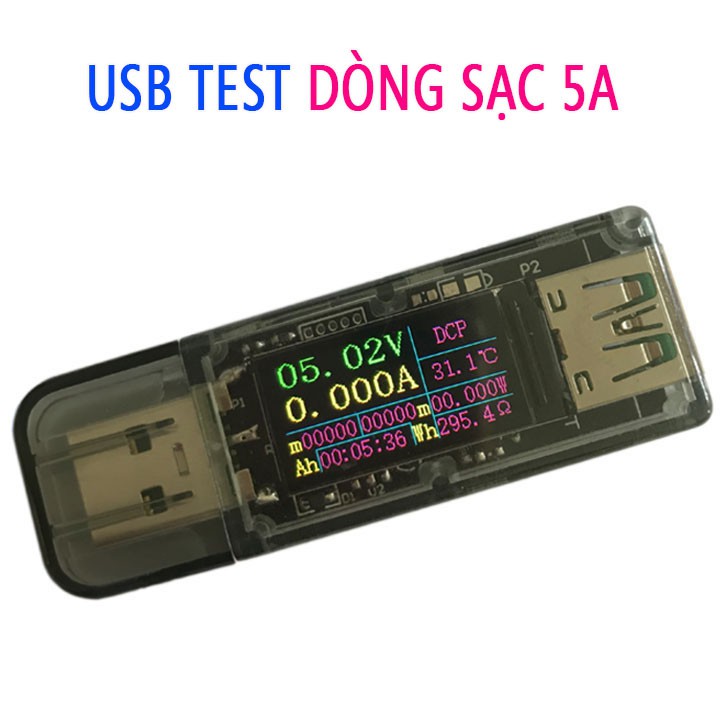 USB Test dòng  sạc Led hiển thị màu .