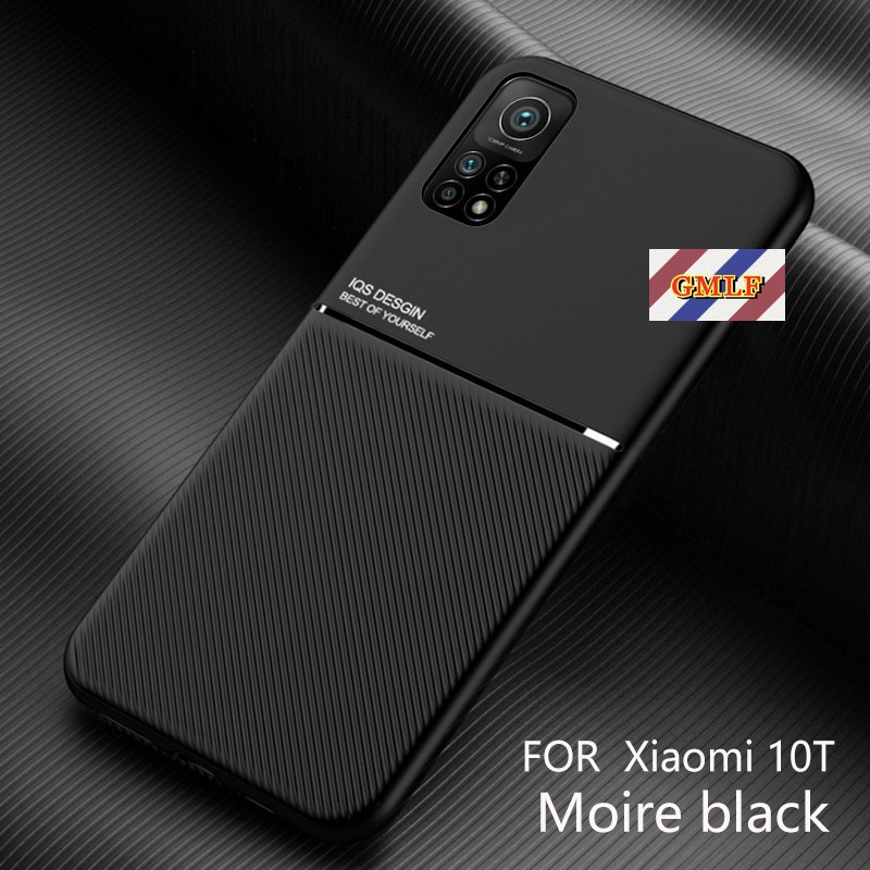 Ốp điện thoại TPU phối da mềm mặt nhám chống sốc từ tính cho Xiaomi Mi 10T Pro / 10 T 10TPro