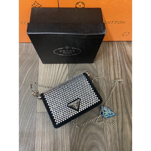 Túi Xách Prada đính đá mini