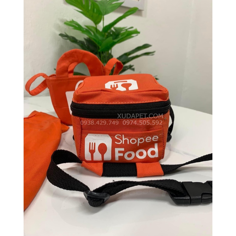 ÁO COSPLAY SHIPPER KÈM TÚI SHOPEE SIÊU CUTE CHO CHÓ MÈO