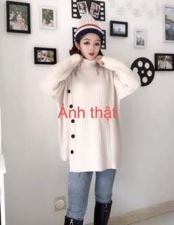 Áo len dáng trùm mông