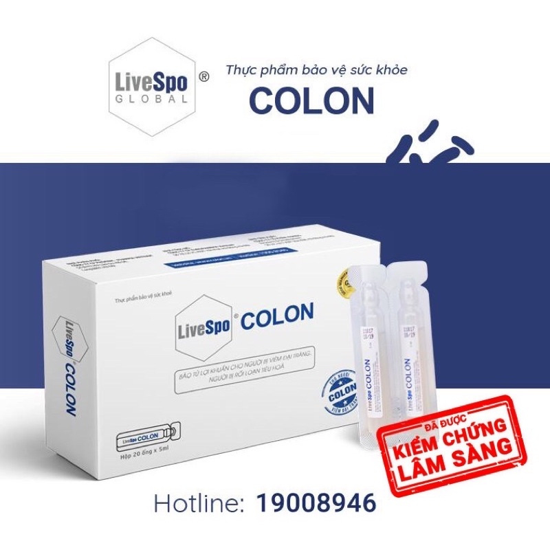 Bào tử lợi khuẩn Livespo colon Hộp 20 ống