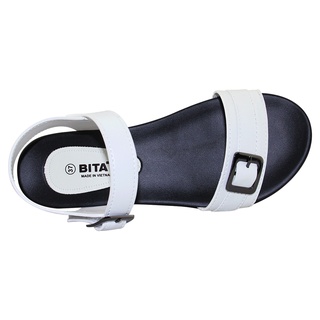 Sandal đế bằng nữ Bita's SYN.239 (Đen + Trắng + Vàng bò + Xám)