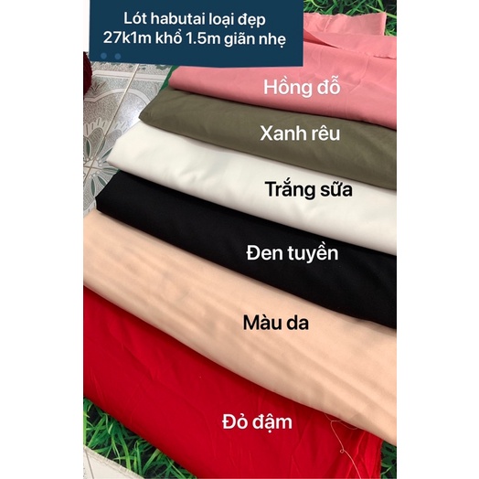 Vải Lót Habutai chất lượng Loại I dày dặn chứ không mỏng dính chuyên lót cho Ren, váy siêu đẹp (27k. 1mi