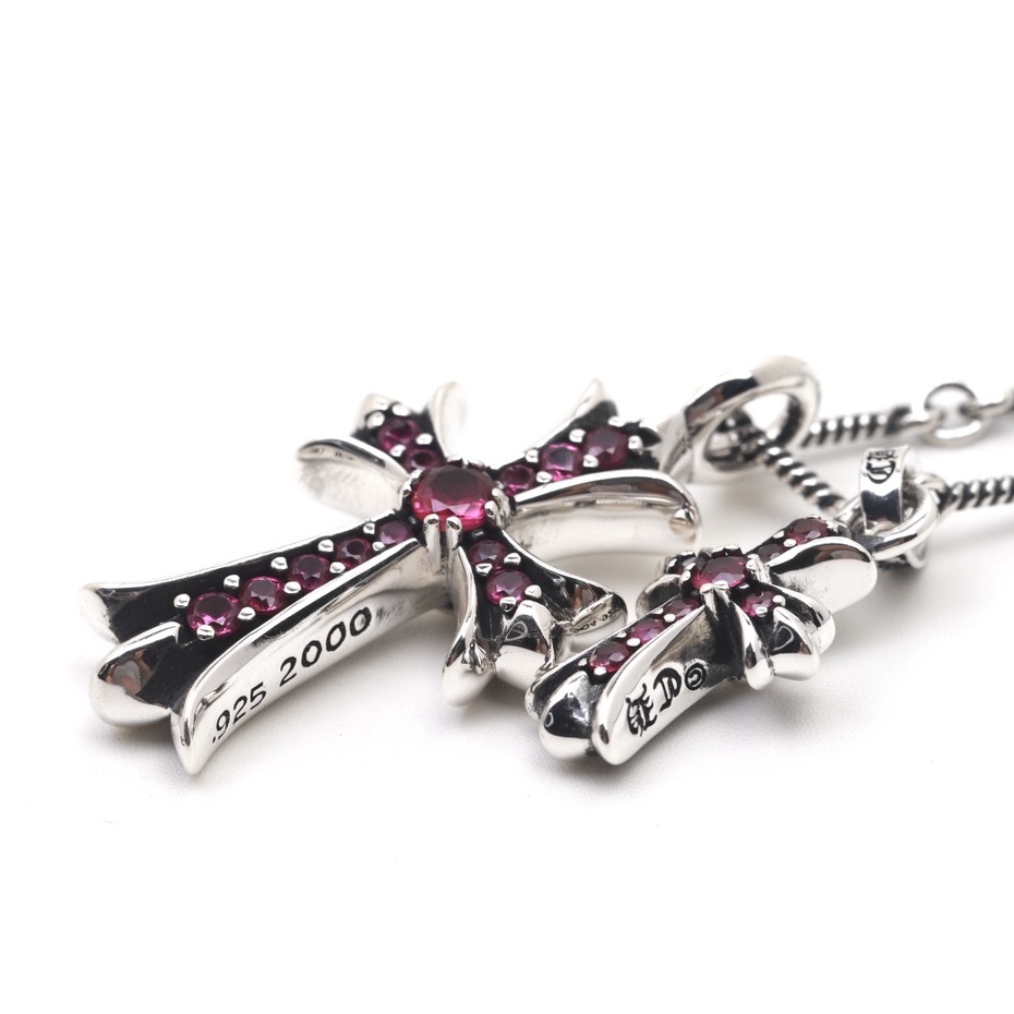 Vòng cổ Mặt Thánh Giá Đính Pha Lê Tím