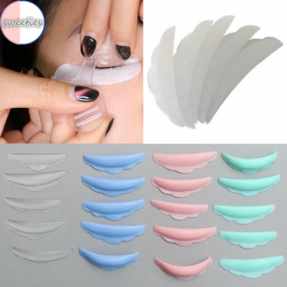 [Hàng mới về] Set 5 cặp đệm silicon hỗ trợ uốn mi tiện dụng dành cho nữ