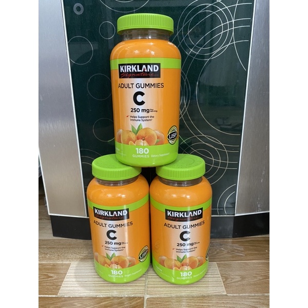 Kẹo dẻo Vitamin C Kirkland Adult Gummies C 250mg Mỹ