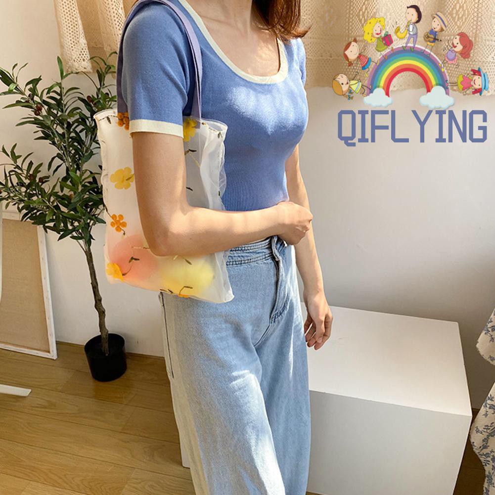 Túi Xách Lưới Đính Hoa Thời Trang Nữ Tính