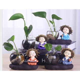 Bộ tượng 4 phong thuỷ tâm linh tứ không, kèm bình hoa