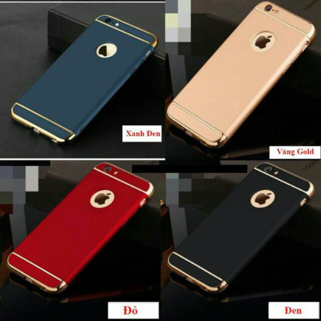Ốp lưng iPhone 6 Plus/6s Plus+ tặng kèm cường lực/iring/ốp dẻo ( Gold- đỏ- đen- xanh than)