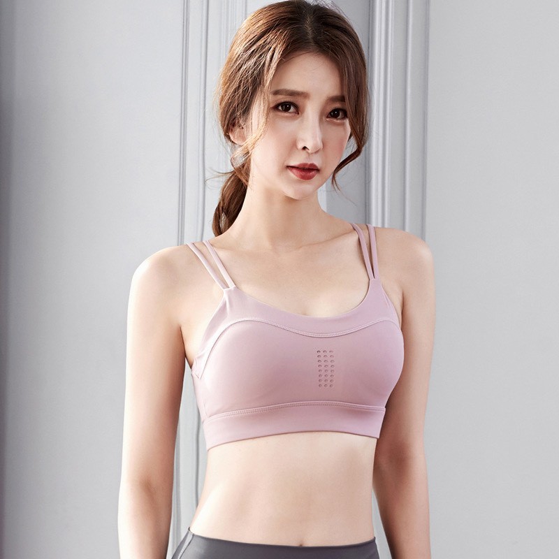 Áo Tập Gym Nữ ⭐ FREESHIP ⭐ Áo Bra Thể Thao 2 Dây Chéo Lưng Kèm Mút A043