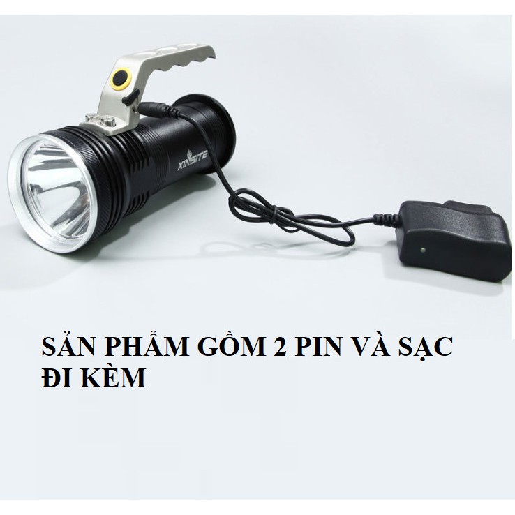 Bộ đèn pin led cầm tay siêu sáng bằng hợp kim nhôm siêu sáng kèm 2 pin và của sạc rời